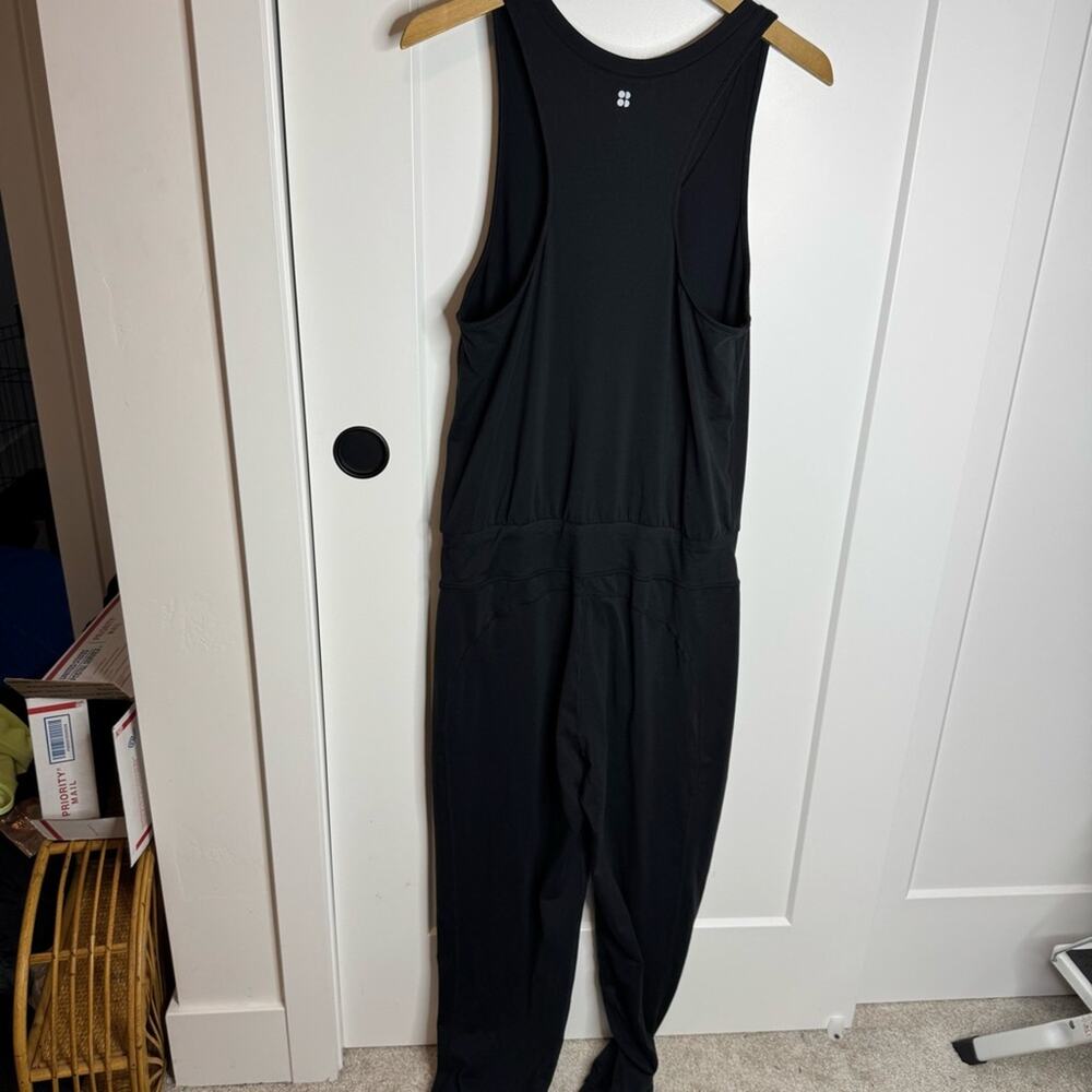 Sweaty Betty Gary Black Soft & Stretchy Racerback Active Jumpsuit Size Medium - Picture 7 of 7